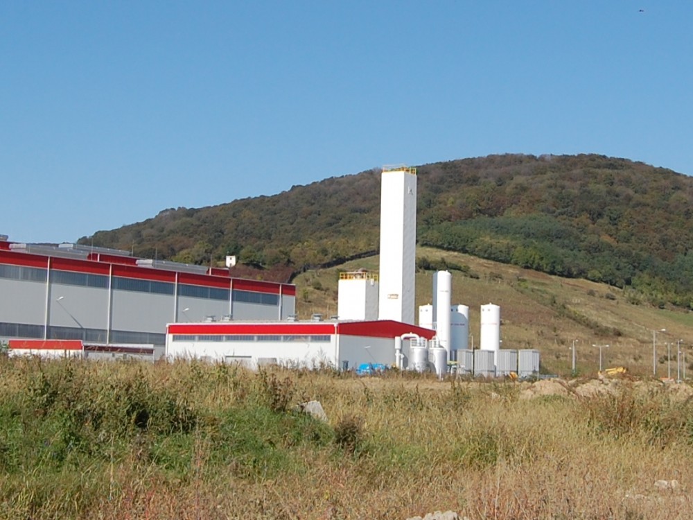 Steel mill SSM Strážske – building of technical gasses